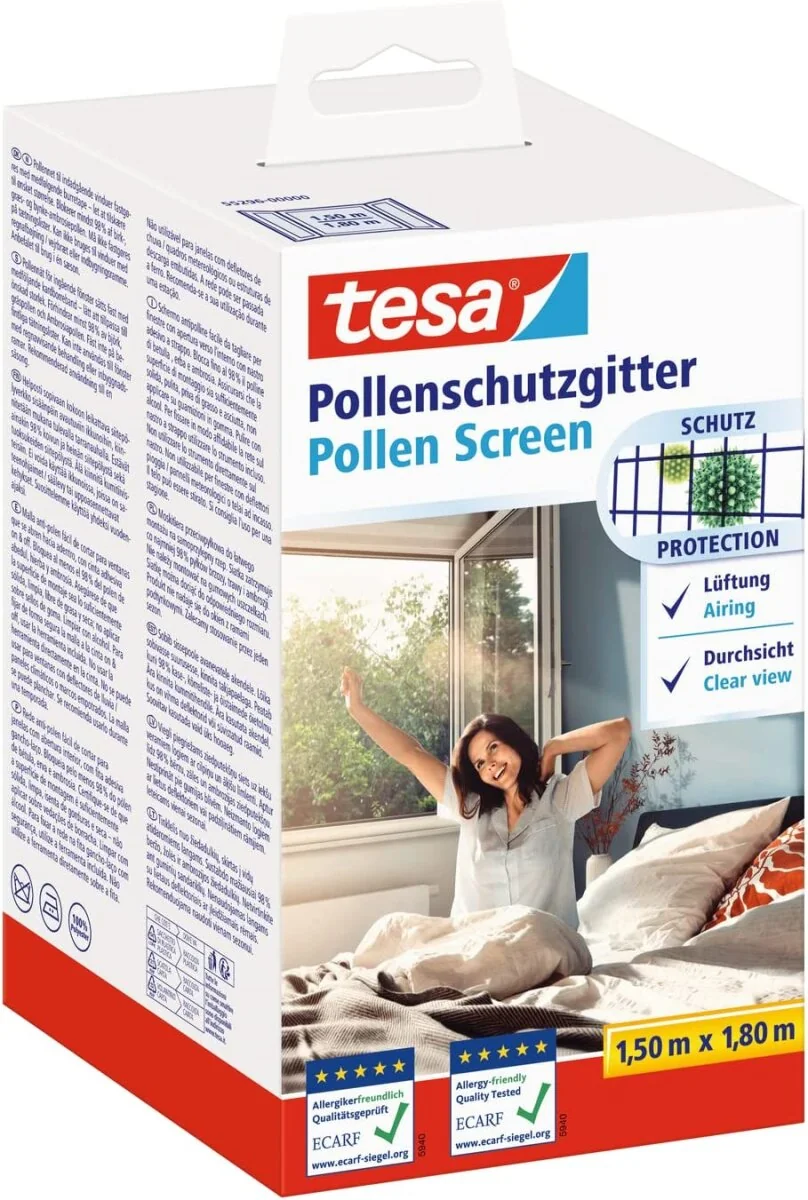 tesa Pollenschutzgitter INSECT STOP, 1,80 m x 1,50 m, anthrazit (EAN: 4063565152399)
