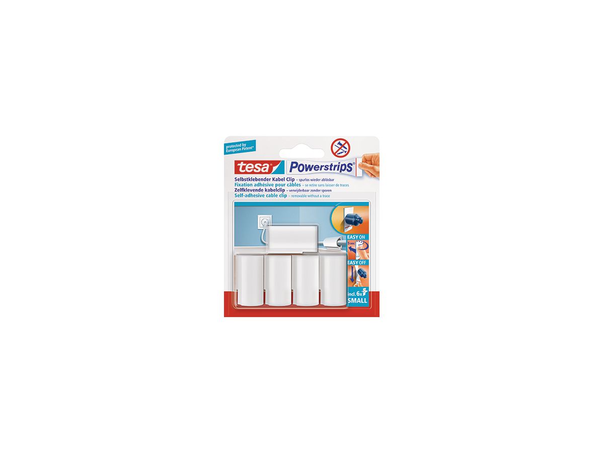 tesa Powerstrips Kabel-Clip, weiß (EAN: 4042448105745)