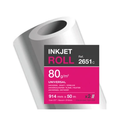 Clairefontaine Inkjet-Plotterrolle, (B)914 mm x (L)50 m (EAN: 3329680265101)