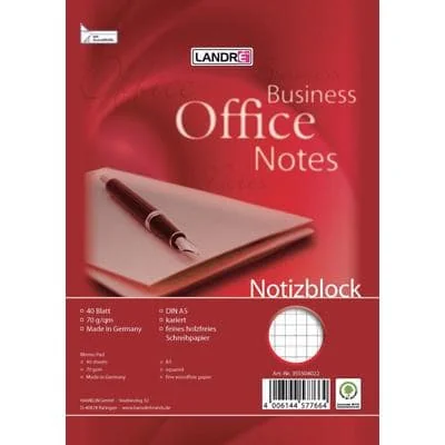 herlitz Spiralnotizblock, DIN A5, 40 Blatt, kariert (EAN: 4006144577664)