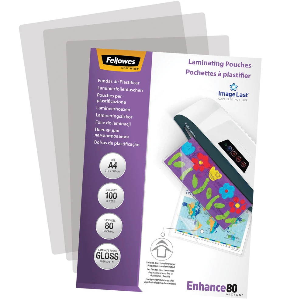 Fellowes Laminierfolientasche, DIN A4, glänzend, 160 mic (EAN: 0077511530616)