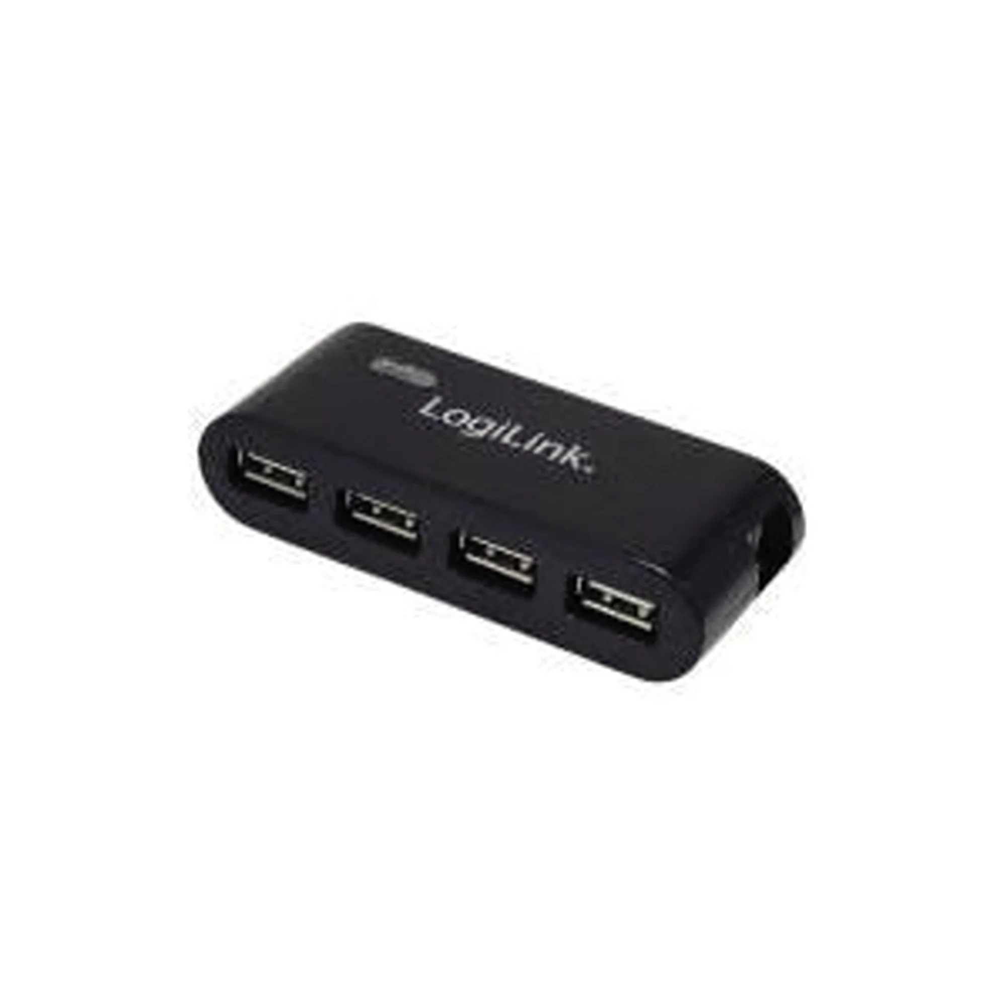 LogiLink USB 2.0 Hub mit Netzteil, 4 Port, schwarz (EAN: 4052792004410)