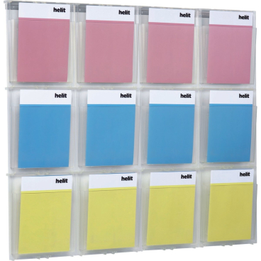 helit Wanddisplay "the placativ", 12 x DIN A4 hoch, glasklar (EAN: 4012086008159)
