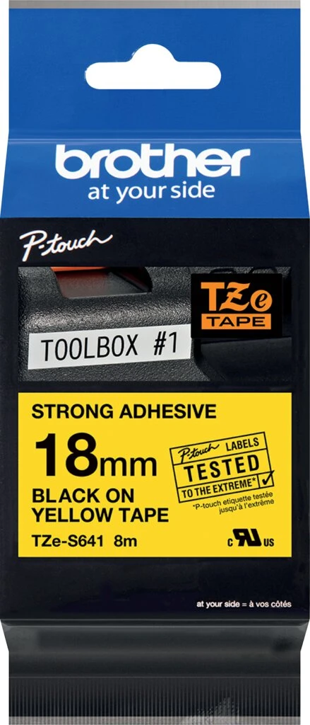 brother TZe-Tape TZe-S641 Schriftband extra stark, 18 mm (EAN: 4977766692205)