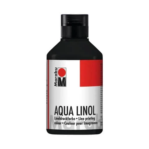 Marabu Aqua-Linoldruckfarbe, schwarz, 250 ml (EAN: 4007751372574)