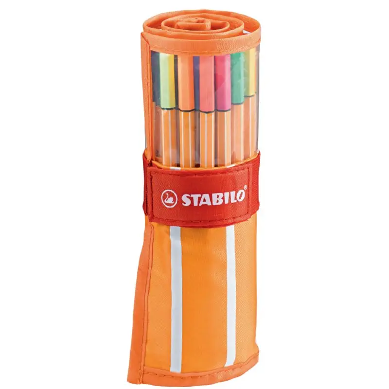 STABILO Fineliner point 88, 30er Rollerset, orange/weiß (EAN: 4006381437912)