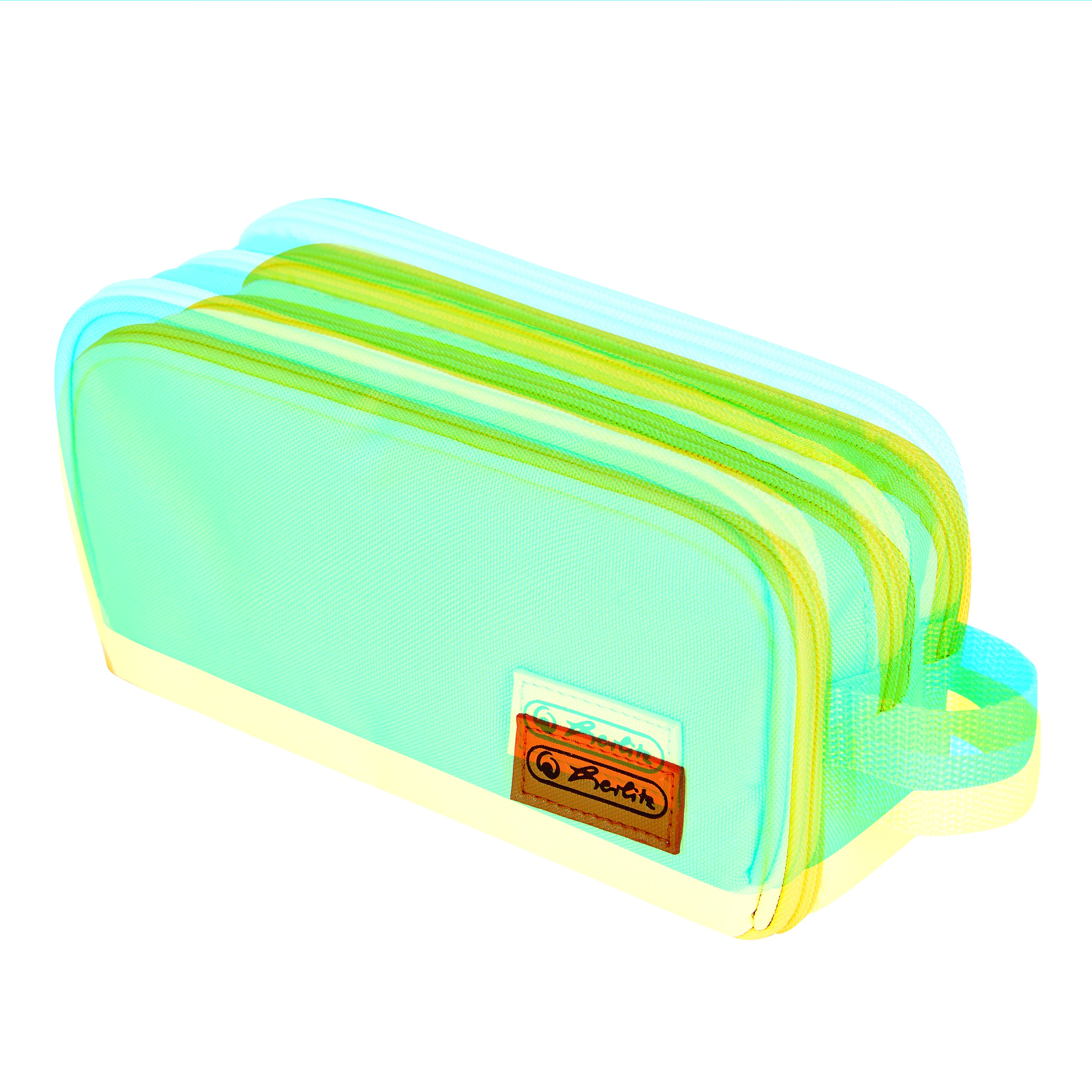 herlitz Doppel-Schlamper-Etui Uni, mint/gelb (EAN: 4008110358673)