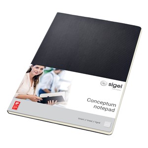 sigel Notizheft Conceptum, DIN A4, liniert, schwarz (EAN: 4004360831324)