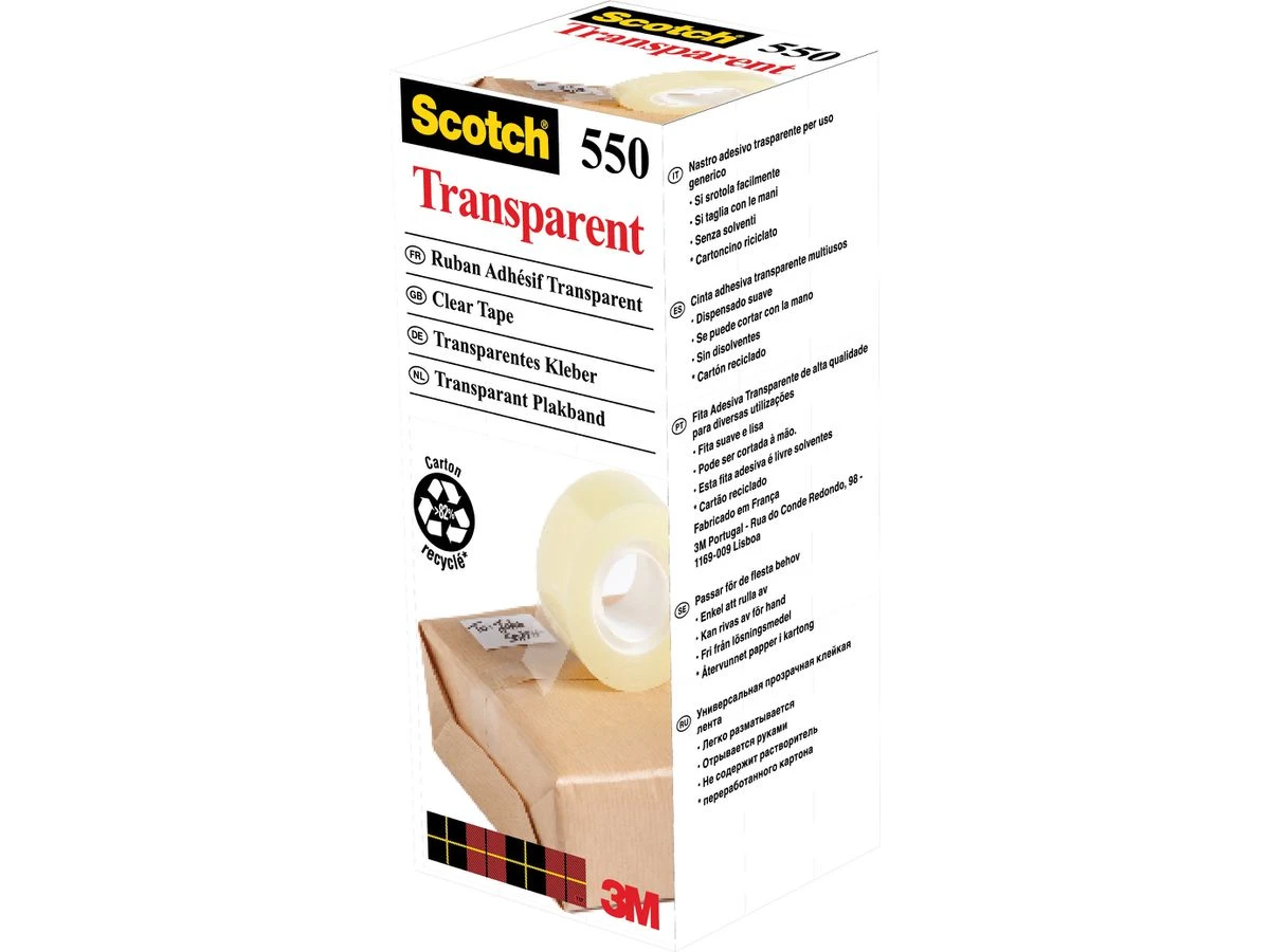 Scotch Klebefilm 550, transparent, 15 mm x 66 m, Folie (EAN: 3134375261432)
