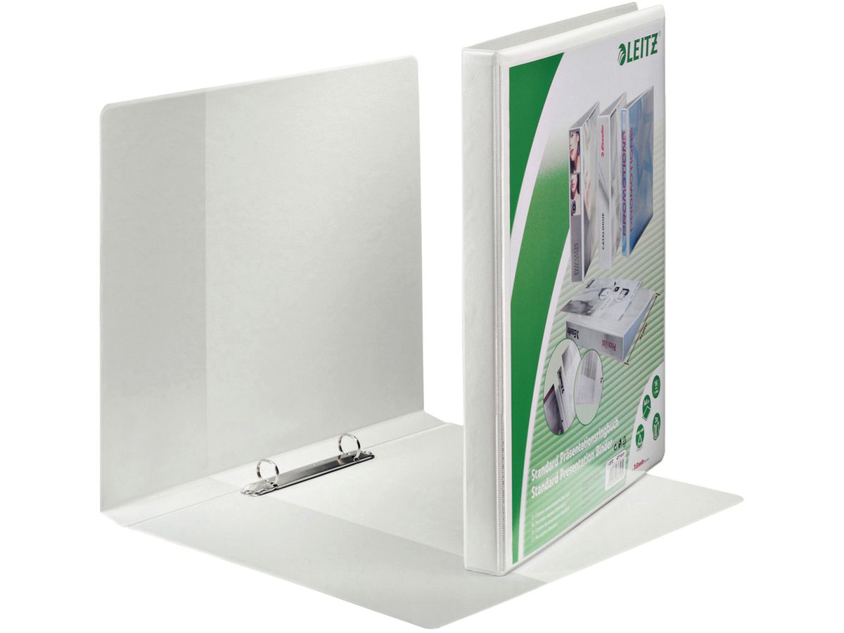 LEITZ Präsentations-Ringbuch, A4 Überbreite, weiß, 2 Rund- (EAN: 4002432367030)