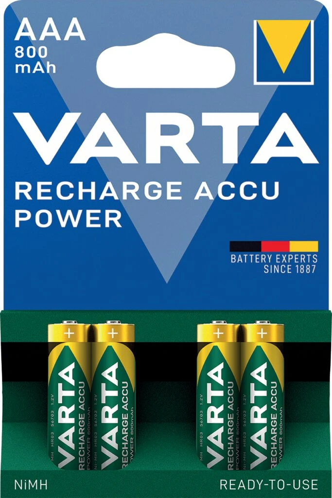 VARTA NiMH Akku "Rechargeable Accu", Micro (AAA), 800 mAh (EAN: 4008496550616)