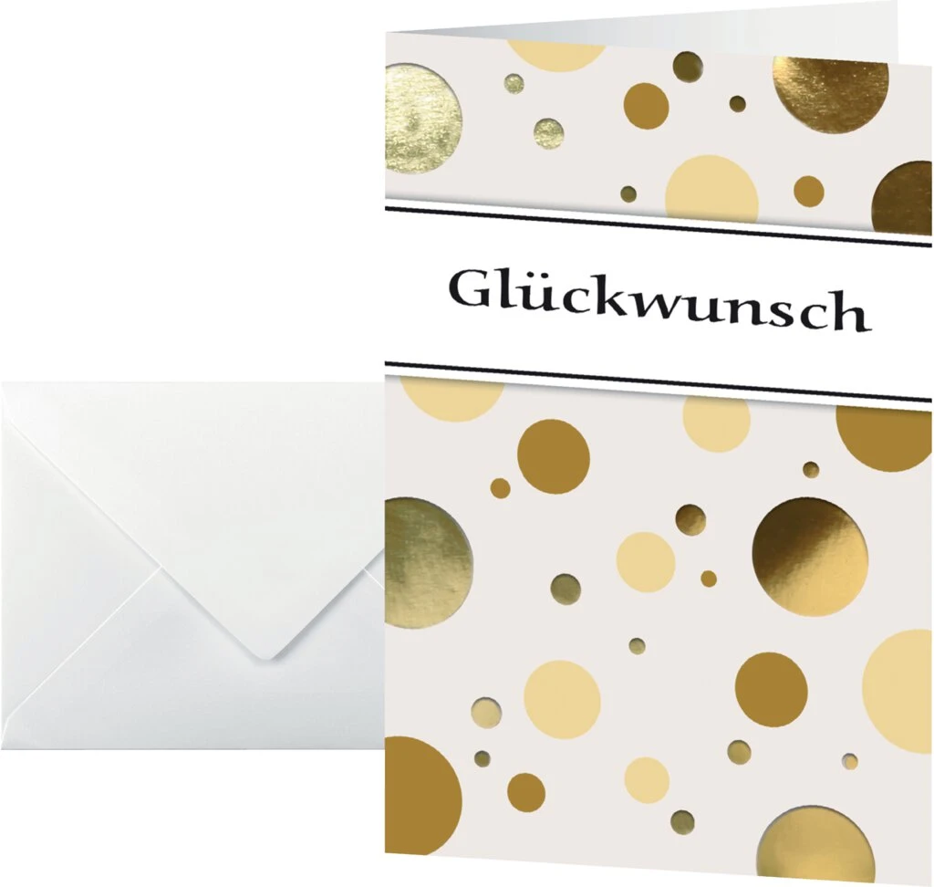 sigel Grußkarte "Golden Bubble", (B)115 x (H)170 mm (EAN: 4004360810213)