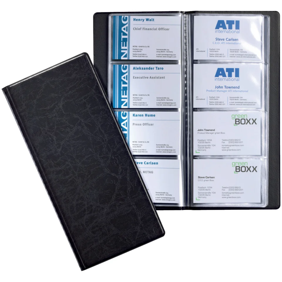 DURABLE Visitenkarten-Album VISIFIX, genarbte Folie, schwarz (EAN: 4005546214573)