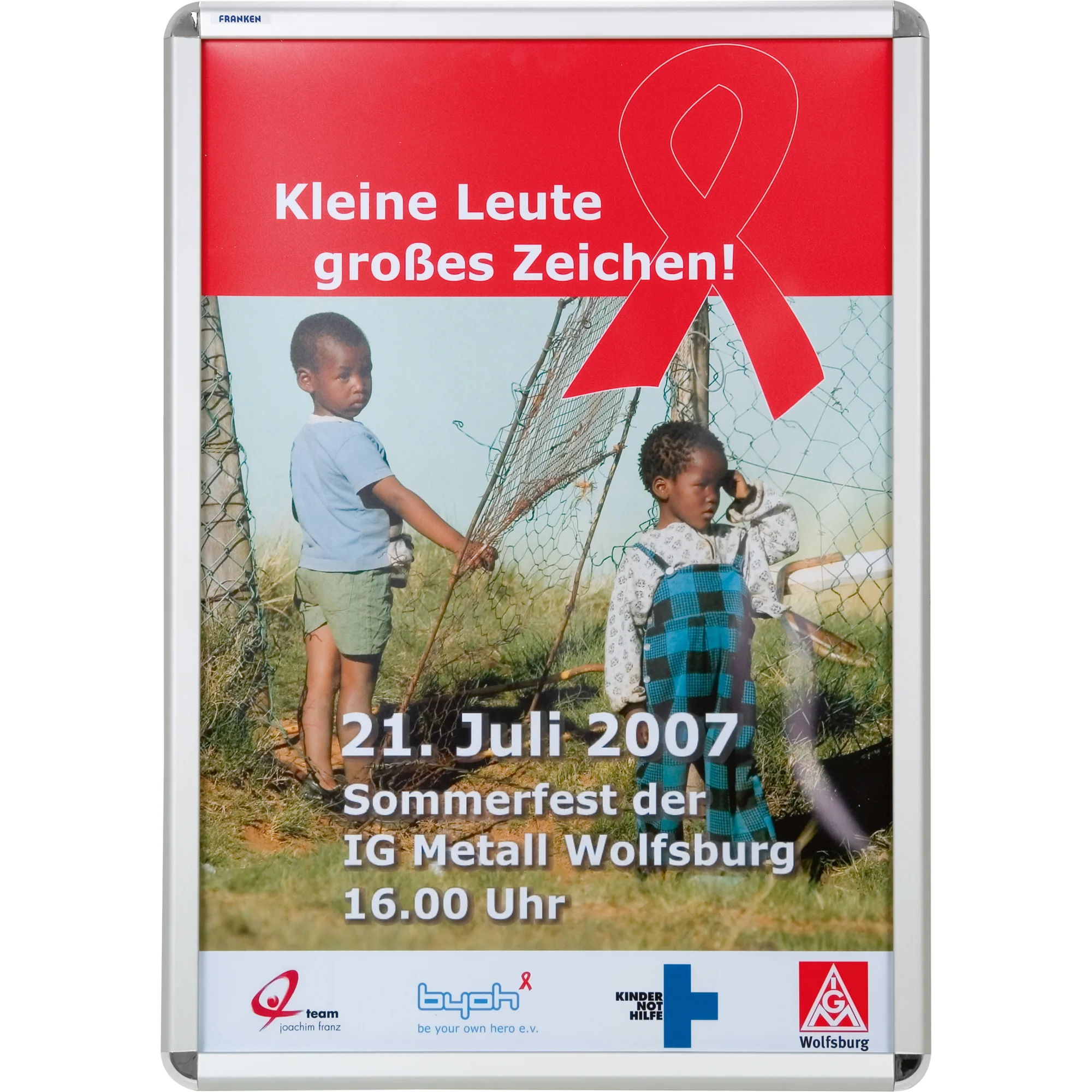 FRANKEN Plakatrahmen DIN A1, 32 mm Rahmenprofil, silbereloxiert (EAN: 4016946188494)