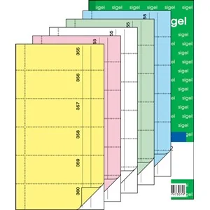 sigel Formularbuch "Bonbuch", 105 x 200 mm, farbig sortiert (EAN: 4004360973079)