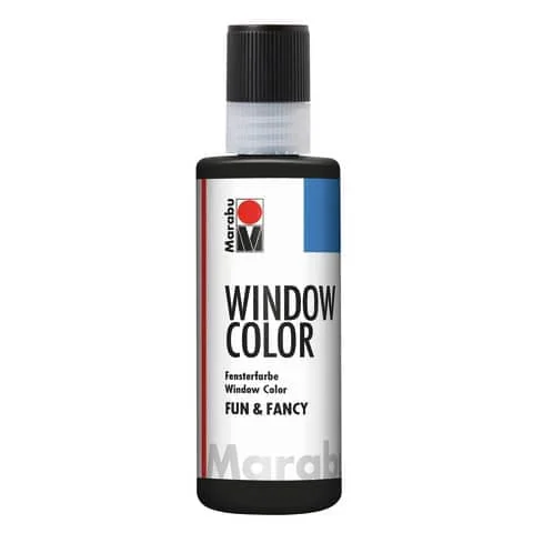 Marabu Window Color "fun & fancy", 80 ml, Konturen-schwarz (EAN: 4007751068378)