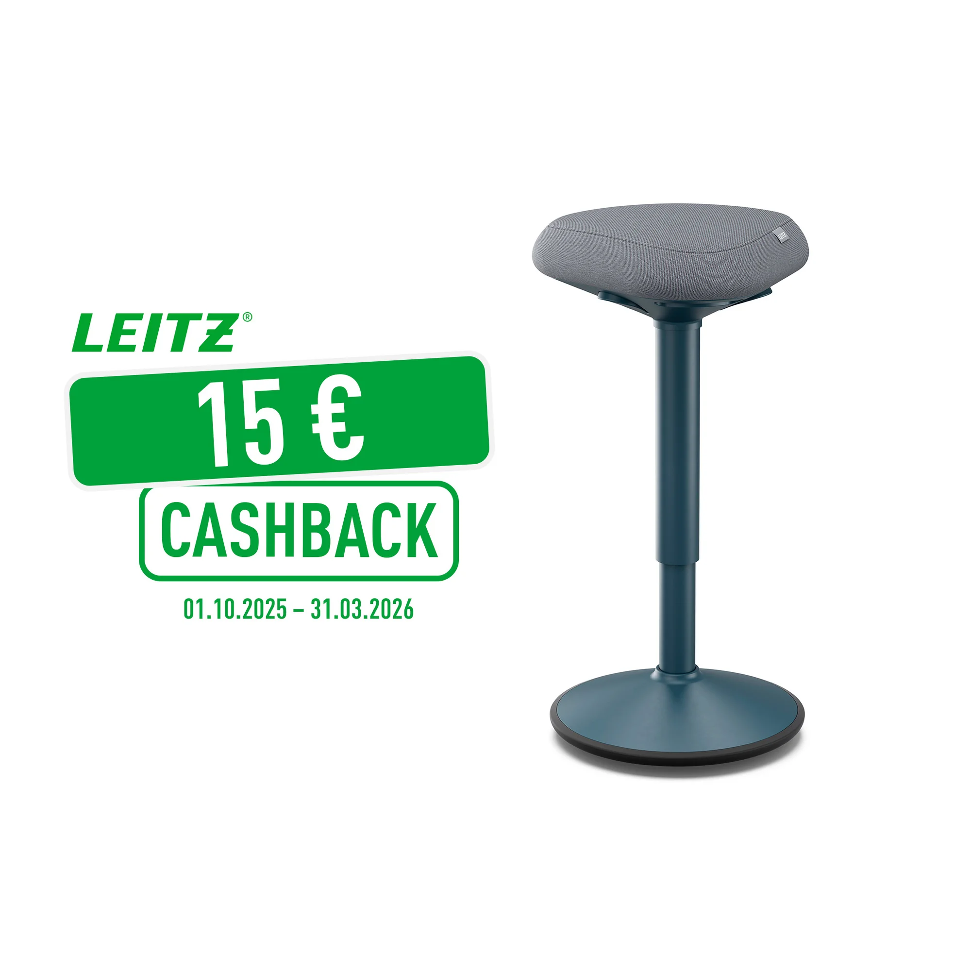 LEITZ Sitz-Steh-Hocker Ergo Active mit Komfortsitz (EAN: 4002432138432)