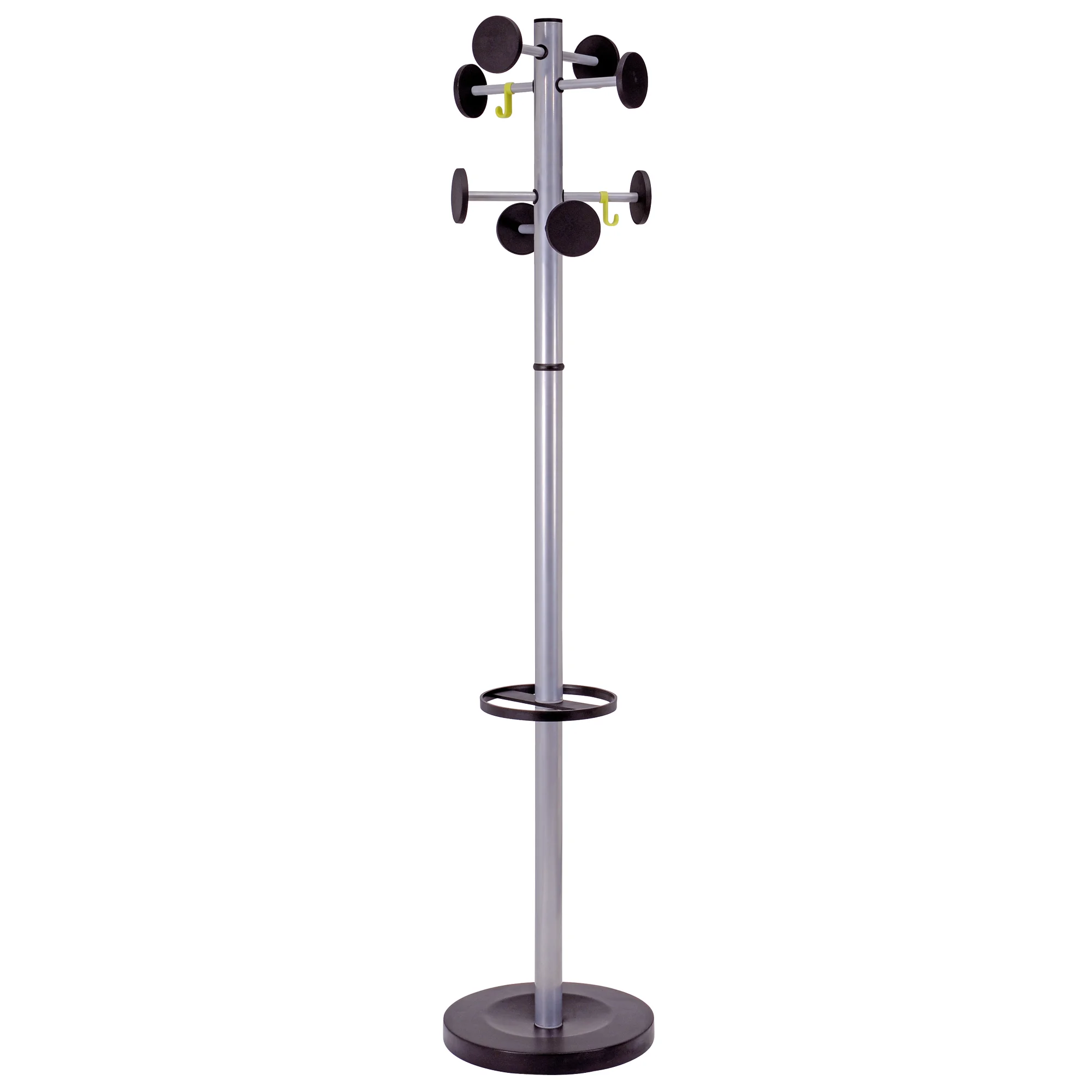 ALBA Garderobenständer "STAN3", 8 Haken, metallgrau (EAN: 3129710011391)