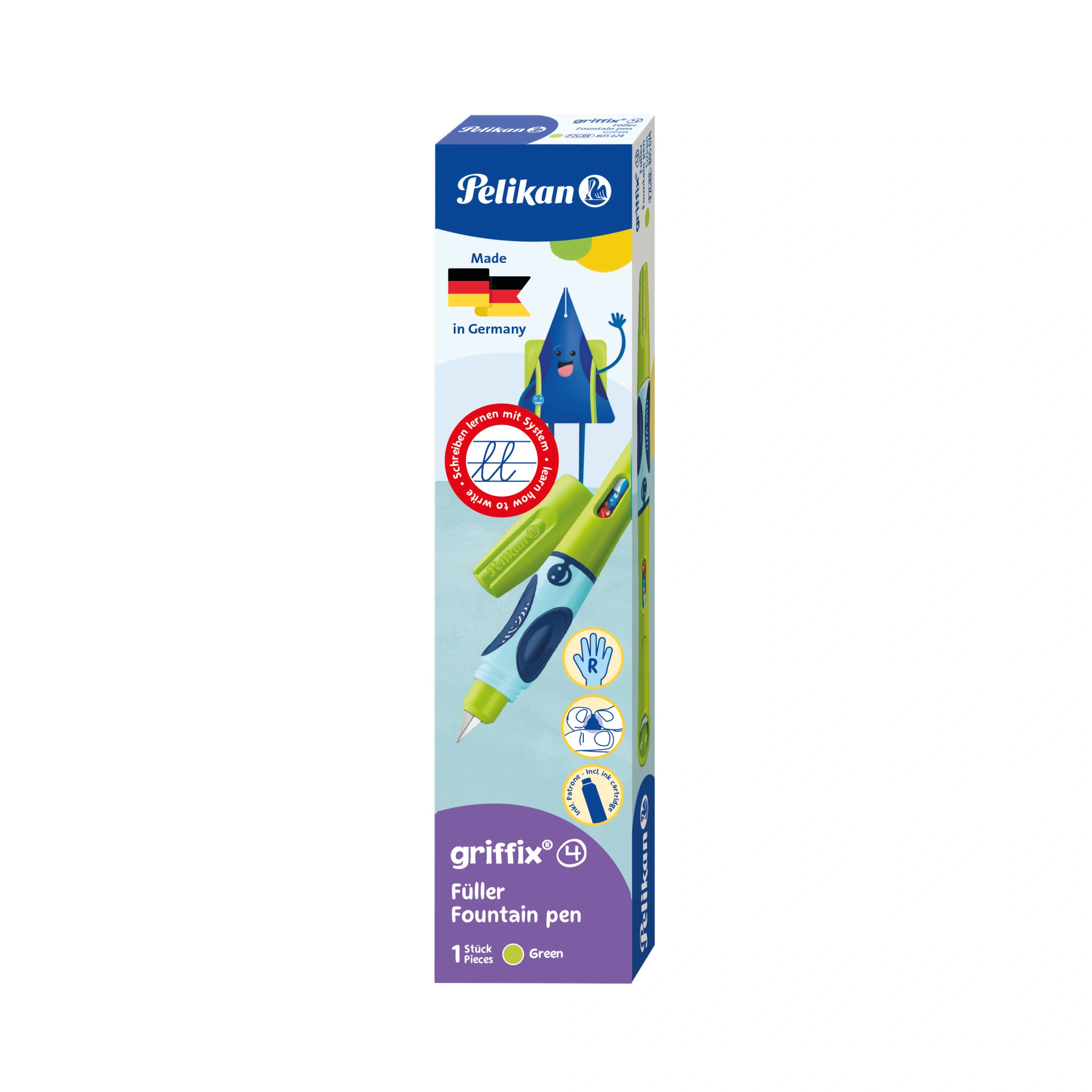 Pelikan griffix Füllhalter Green, für Rechtshänder (EAN: 4012700805676)