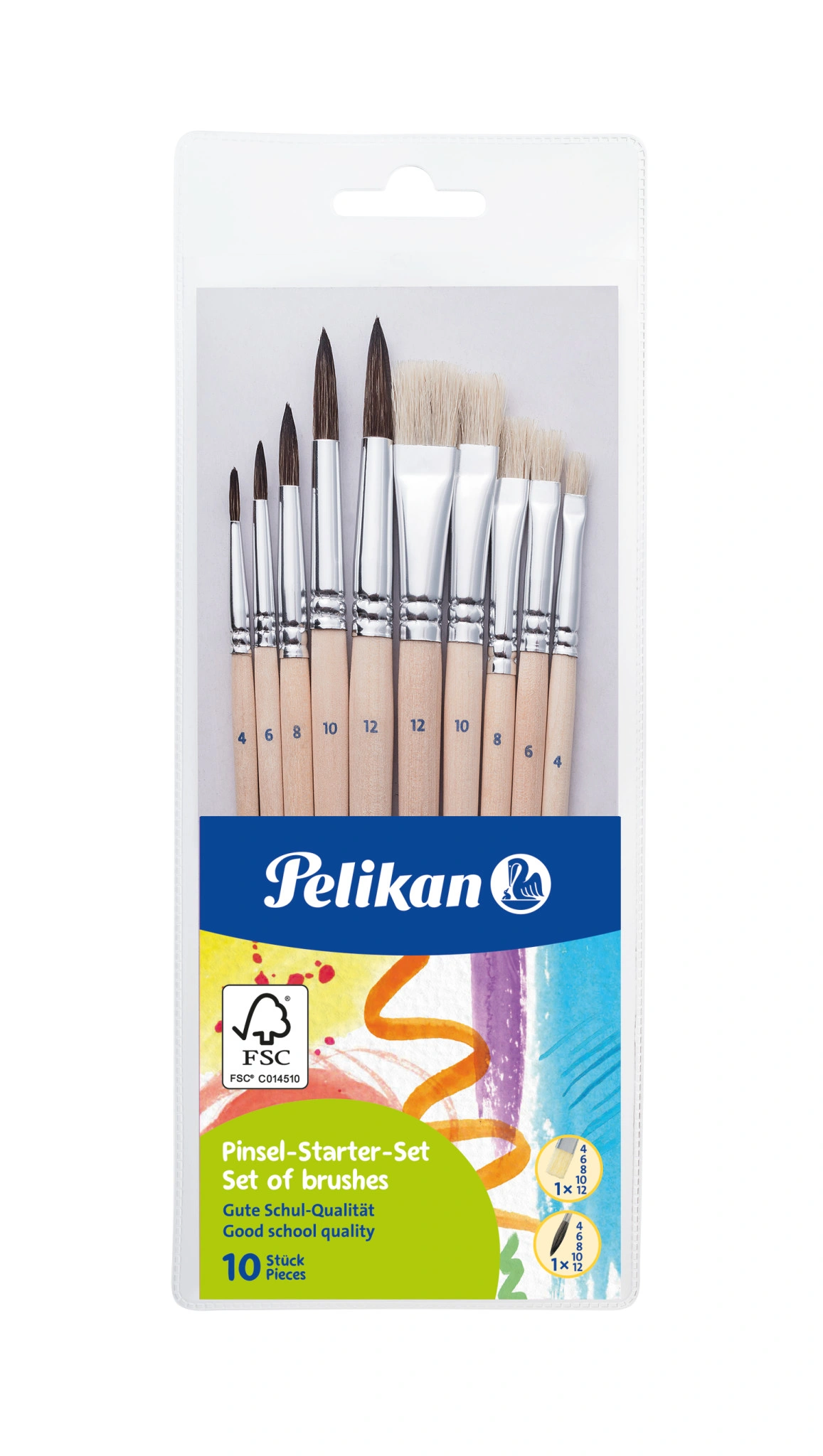 Pelikan Pinsel Starter-Set, 10-teilig (EAN: 4012700700407)