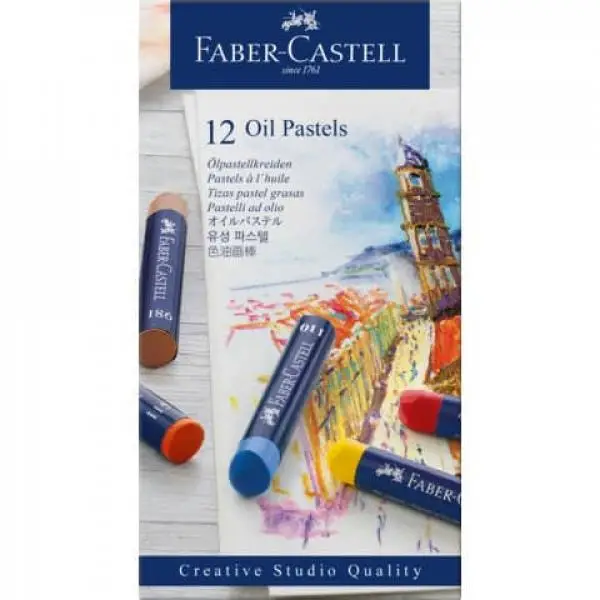 FABER-CASTELL Ölpastellkreiden STUDIO QUALITY, 12er Etui, sortiert (EAN: 4005401270126)