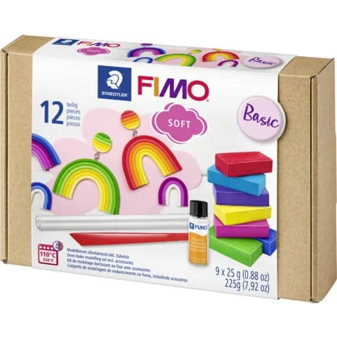 FIMO SOFT Modelliermasse-Set "Basic", 12-teilig (EAN: 4006608810924)