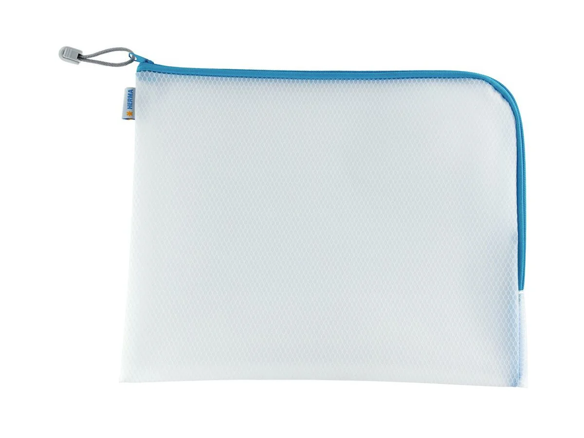 HERMA Reißverschlusstasche "Mesh Bags", DIN A4, blau (EAN: 4008705200158)