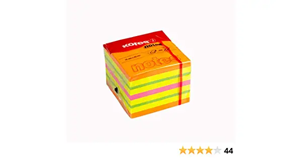 Kores Haftnotizen Würfel, 75 x 75 mm, neonfarben, 5-farbig (EAN: 9023800484659)