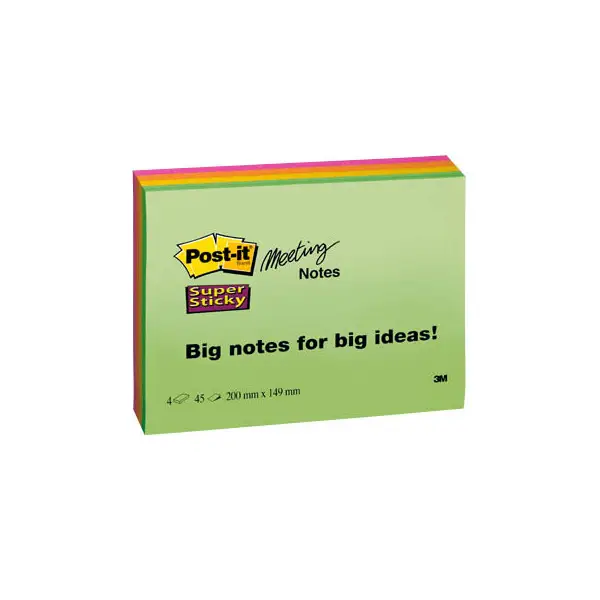 Post-it Haftnotizen super sticky Meeting Notes, 203 x 152 mm (EAN: 0051131849693)