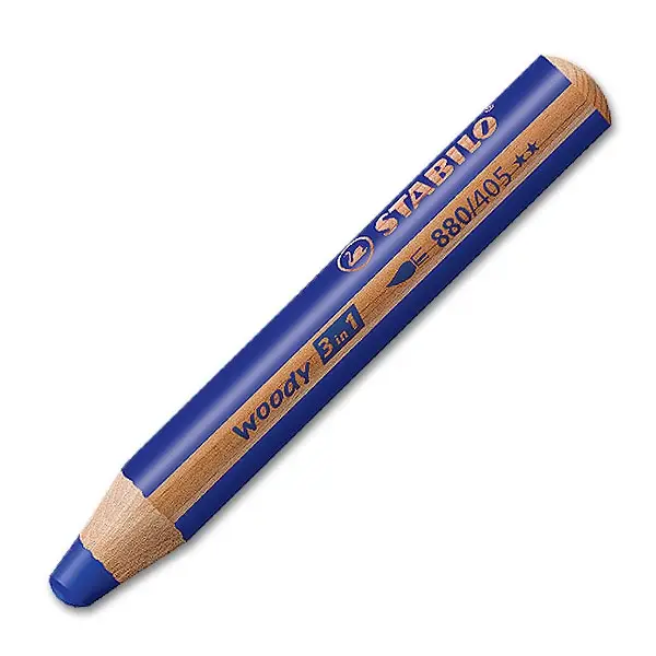 STABILO Multitalentstift woody 3 in 1, rund, ultramarinblau (EAN: 4006381115490)