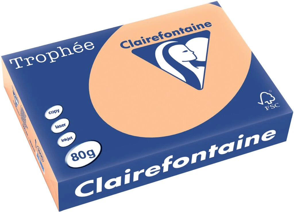 Clairefontaine Multifunktionspapier Trophée, A4, aprikose (EAN: 3329680199505)