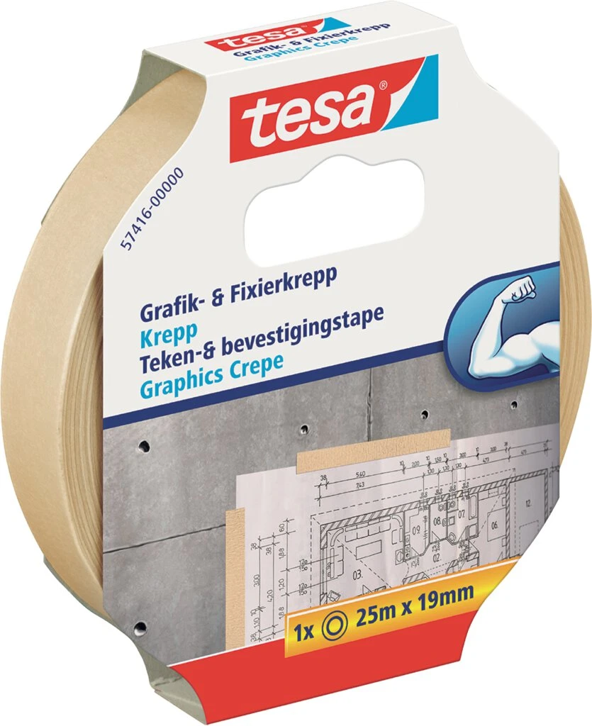 tesa Grafik- und Fixierkreppband, 19 mm x 25 m (EAN: 4042448051462)