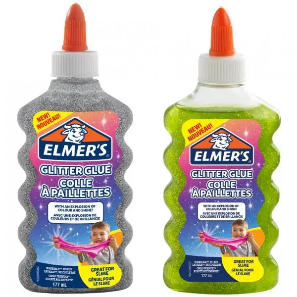 ELMER'S Glitzerkleber "Glitter Glue" silber, 177 ml (EAN: 3026980772550)