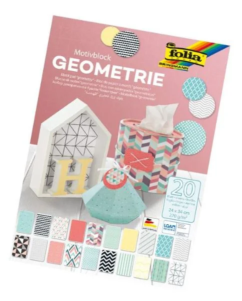 folia Motivblock "Geometrie", 240 x 340 mm, 20 Blatt (EAN: 4001868078374)