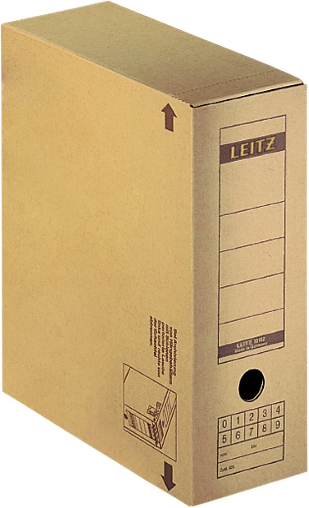 LEITZ Archiv-Schachtel, mit Verschlusslasche, A4, Wellpappe (EAN: 4002432312405)