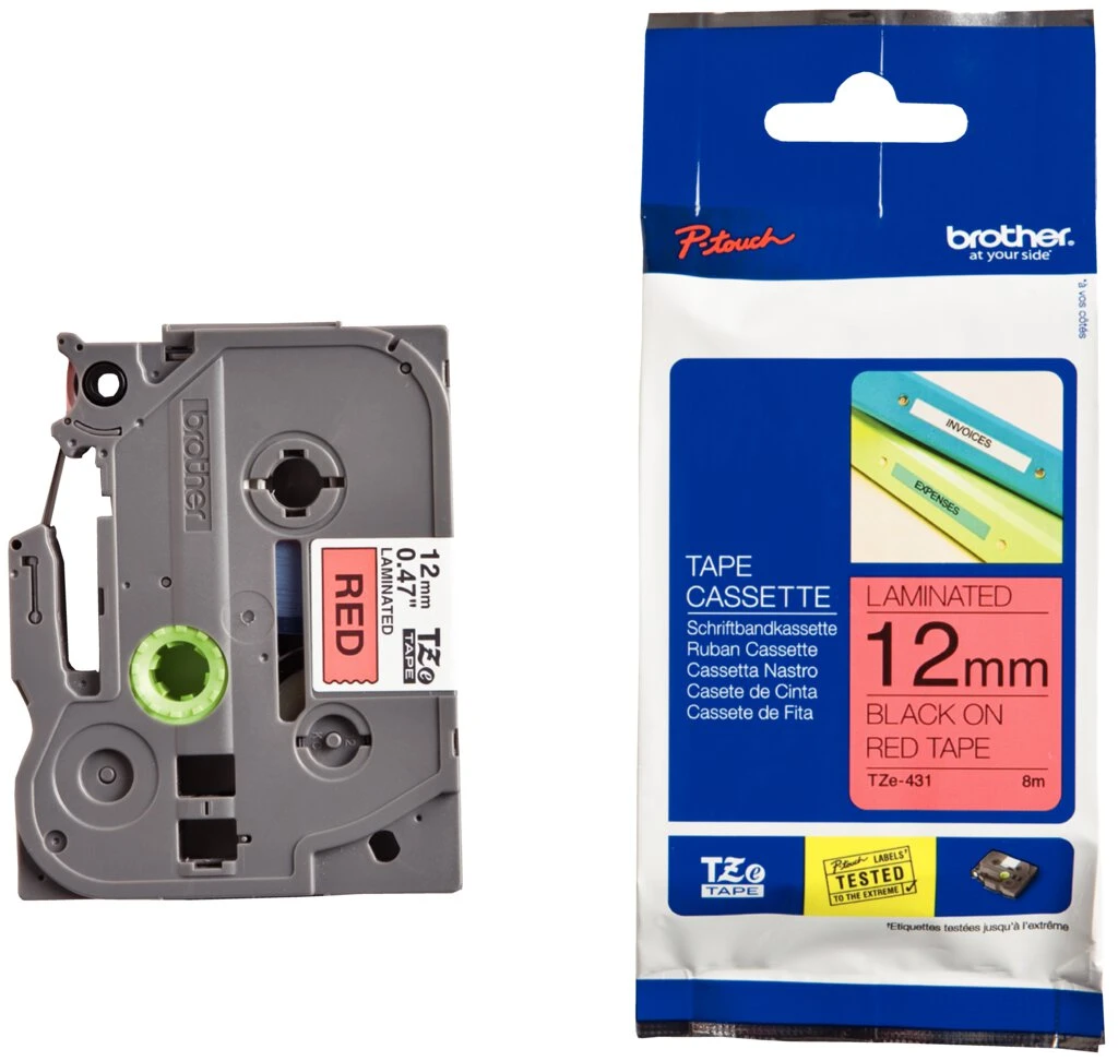 brother TZe-Tape TZe-431 Schriftbandkassette,Bandbreite:12mm (EAN: 4977766686242)