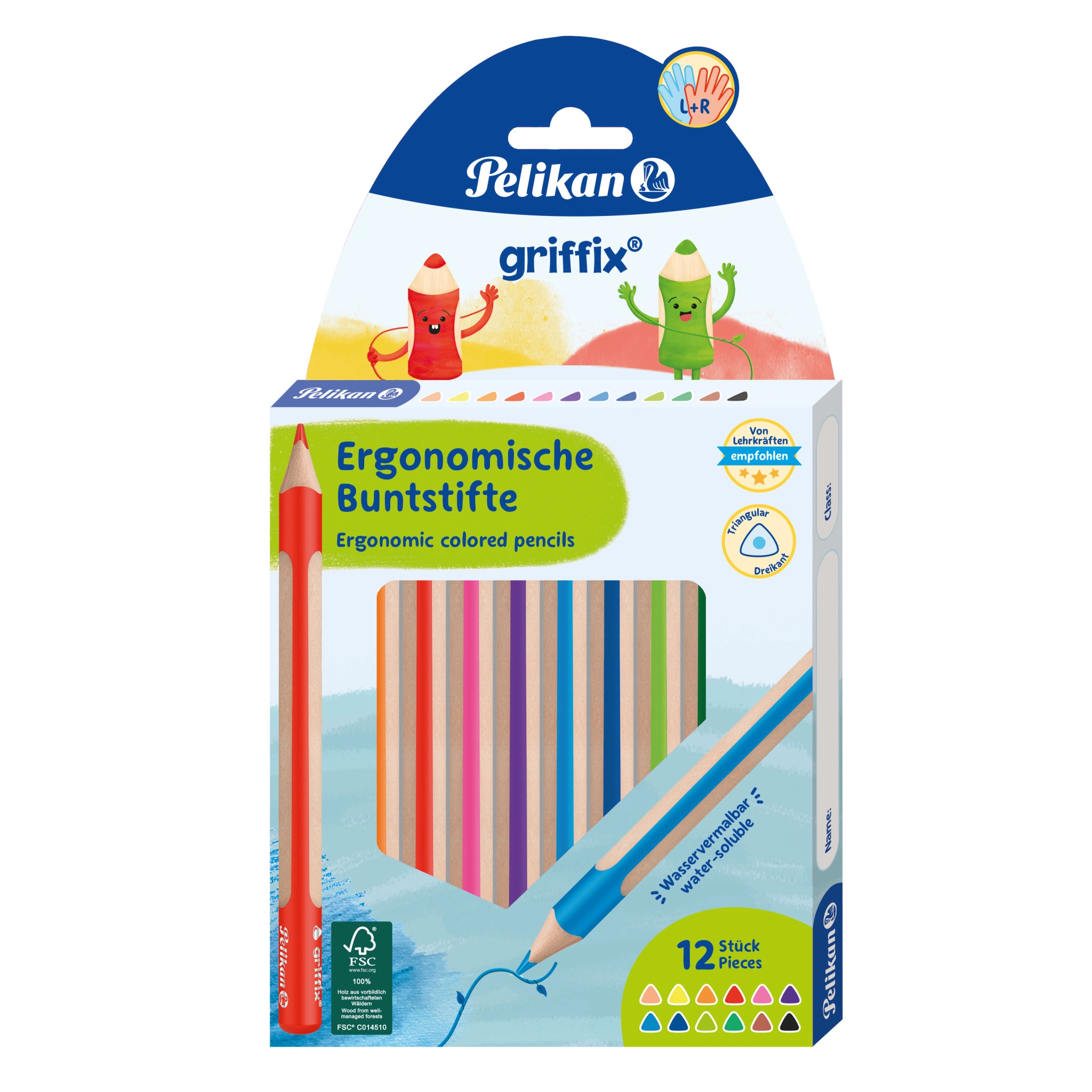 Pelikan Dreikant-Buntstifte griffix, 12er Kartonetui (EAN: 4012700701527)