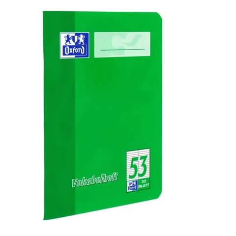 Oxford Vokabelheft, DIN A6, 32 Blatt, 2 Spalten, liniert, 4-farbig sortiert (EAN: 4006144922297)
