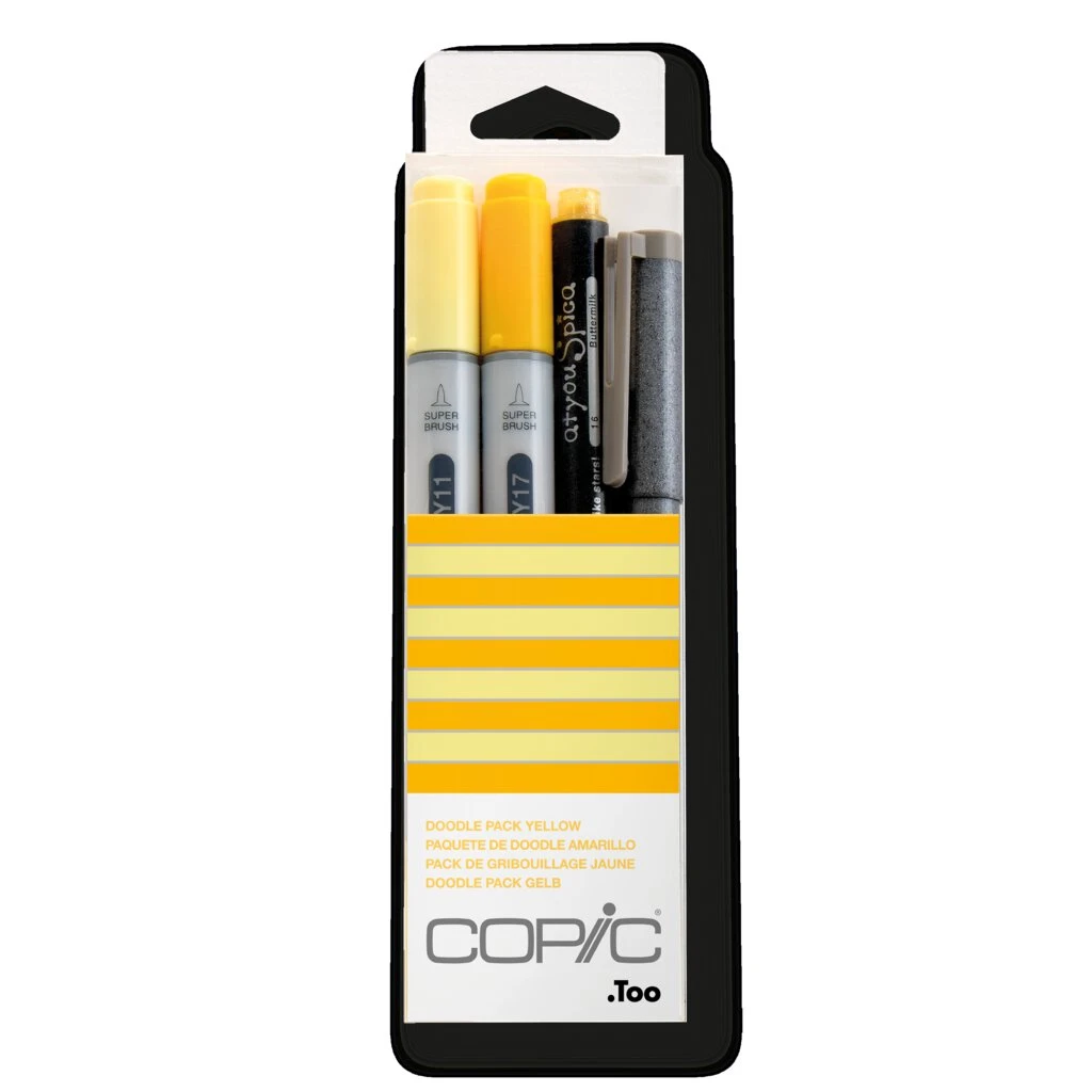 COPIC Marker ciao, 4er Set "Doodle Pack Yellow" (EAN: 4511338053843)
