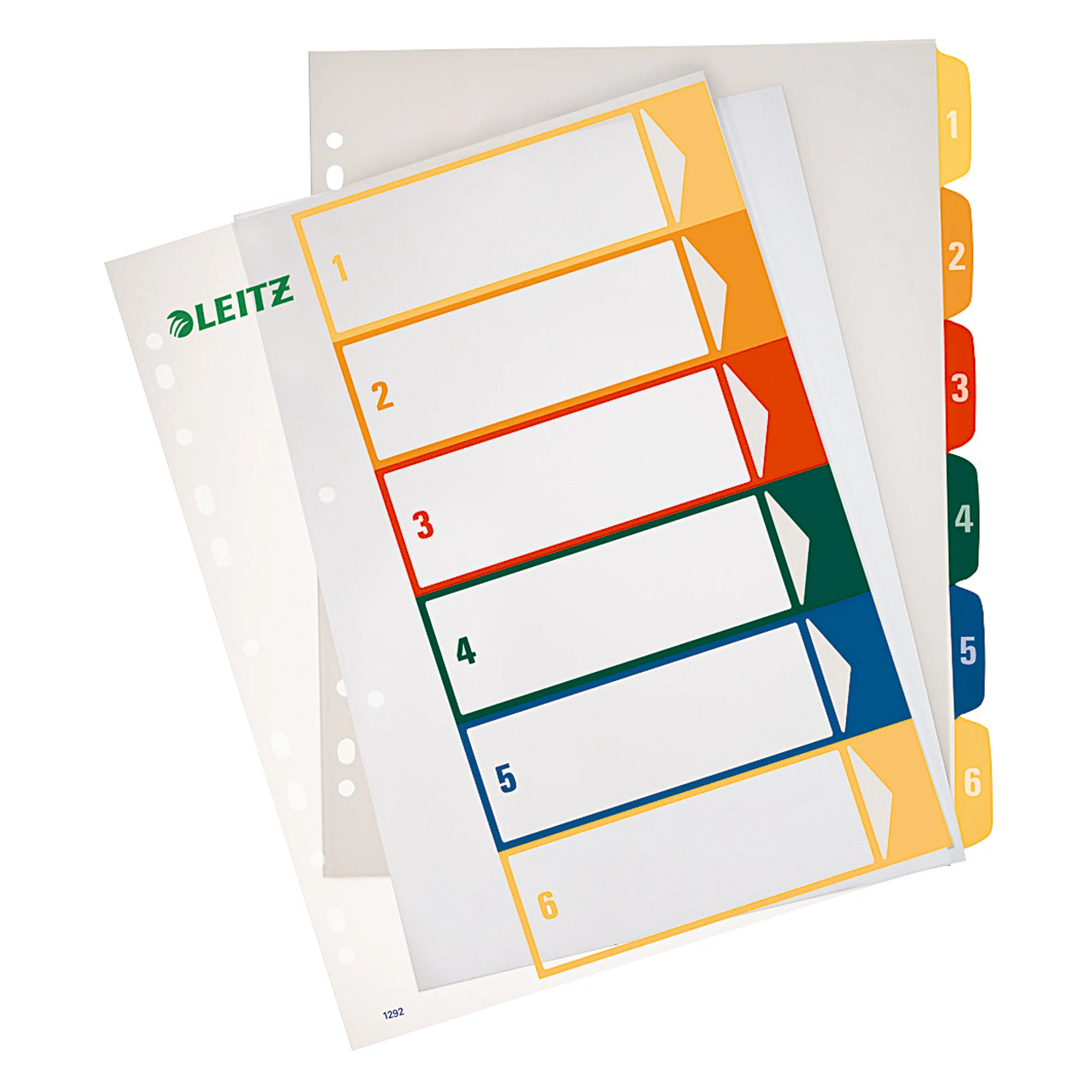 LEITZ Kunststoff-Register, Zahlen, A4 Überbreite, 1-6, PC- (EAN: 4002432358441)