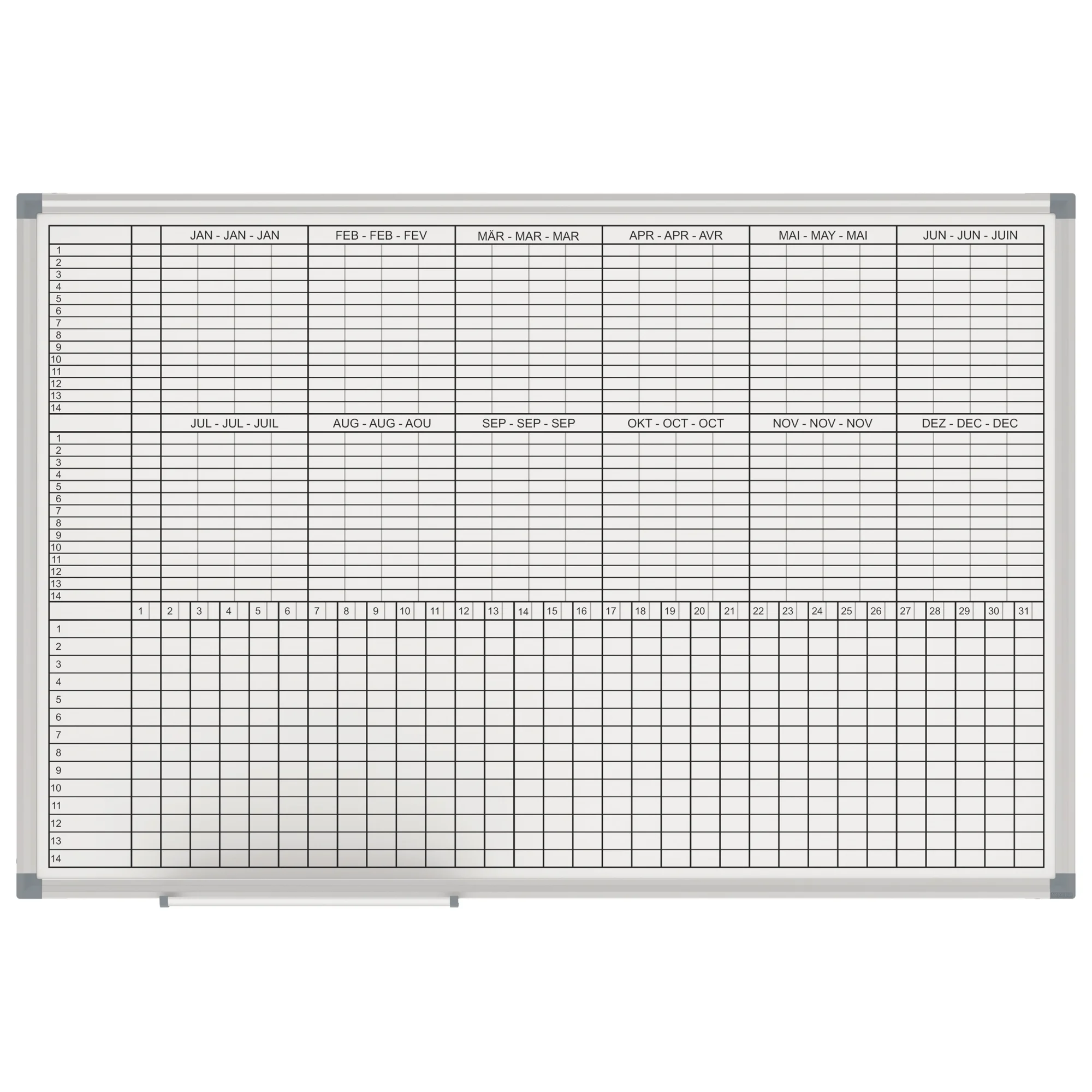 MAUL Monats-/Jahresplaner MAULstandard, (B)900 x (T)600 mm (EAN: 4002390079365)