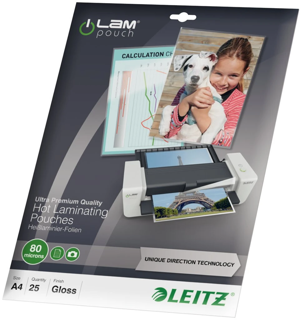 LEITZ Laminierfolientasche iLAM, DIN A4, glänzend, 160 mic (EAN: 4002432397631)