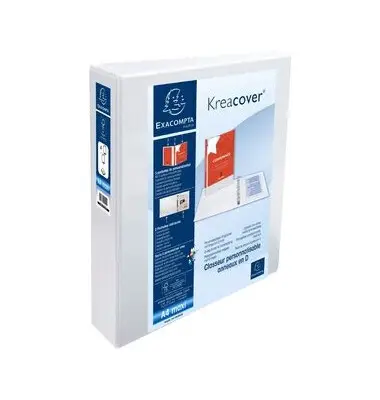 EXACOMPTA Präsentations-Ringbuch, A4 Maxi, weiß, 4D-Ring (EAN: 3130639518441)