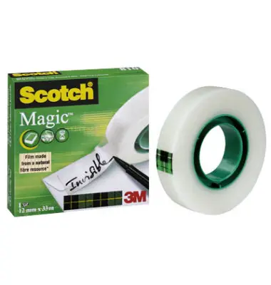 3M Scotch Klebefilm Magic 810, unsichtbar, 12 mm x 33 m (EAN: 3134375005241)