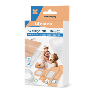 Lifemed Erste-Hilfe-Pflaster-Box, 64-teilig (EAN: 4251594201618)