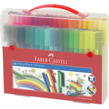 FABER-CASTELL Fasermaler CONNECTOR PEN, 80er Koffer (EAN: 4005401555797)