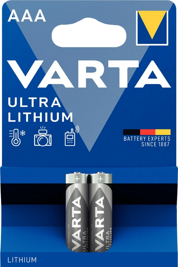 VARTA Lithium Batterie Ultra Lithium, Micro (AAA), 2er Pack (EAN: 4008496680399)