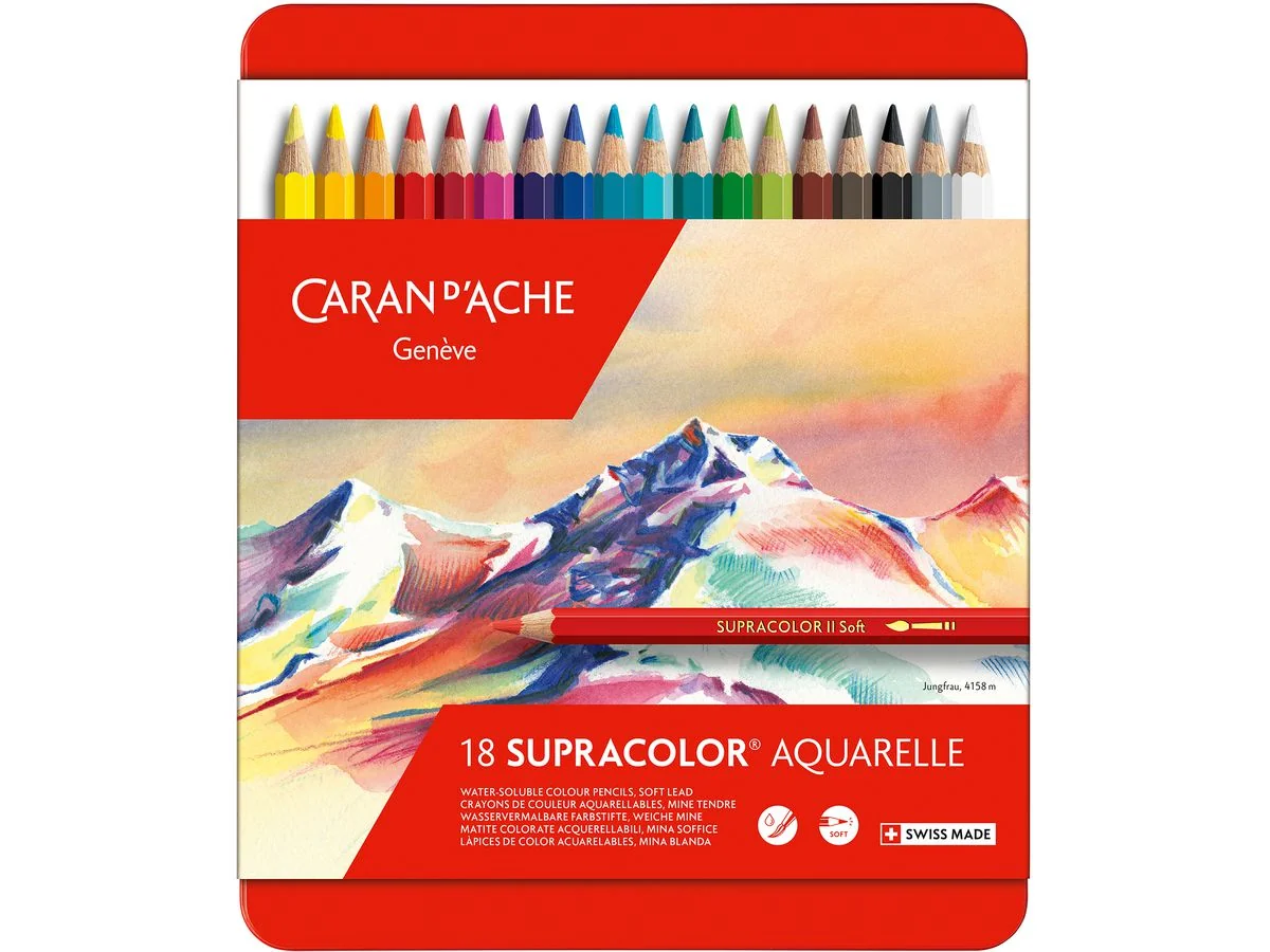 CARAN D'ACHE Buntstifte SUPRACOLOR, 18er Metalletui (EAN: 7610186043185)