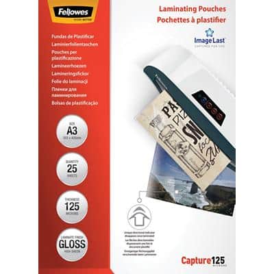 Fellowes Laminierfolientasche, DIN A3, glänzend, 250 mic (EAN: 0077511539657)