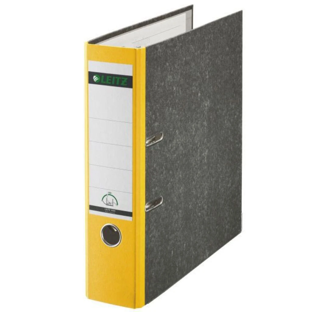 LEITZ Wolkenmarmor-Ordner, 180 Grad, DIN A4, 80 mm, gelb (EAN: 4002432359271)